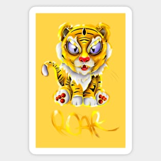Golden tiger Magnet